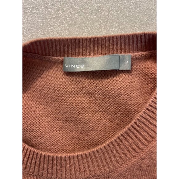 Vince Elbow 100% Cashmere Sweater Dusty Rose Size medium - Picture 6 of 7